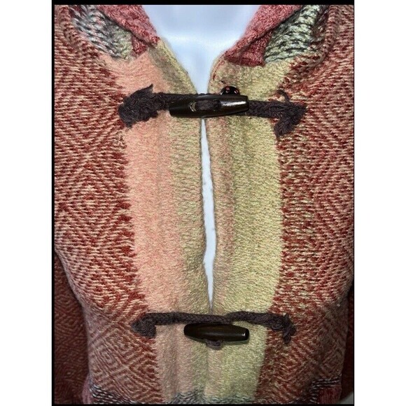 Anthropologie (XS)Sparrow Boho Hoodie Sweater Coat Toggle Lambswool Merino Blend - Picture 3 of 14